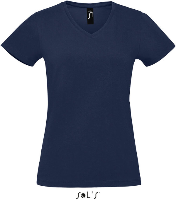 Damen V-Neck T-Shirt heavy