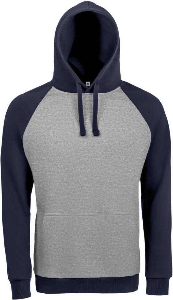 Unisex Raglan Kapuzensweater 2-farbig