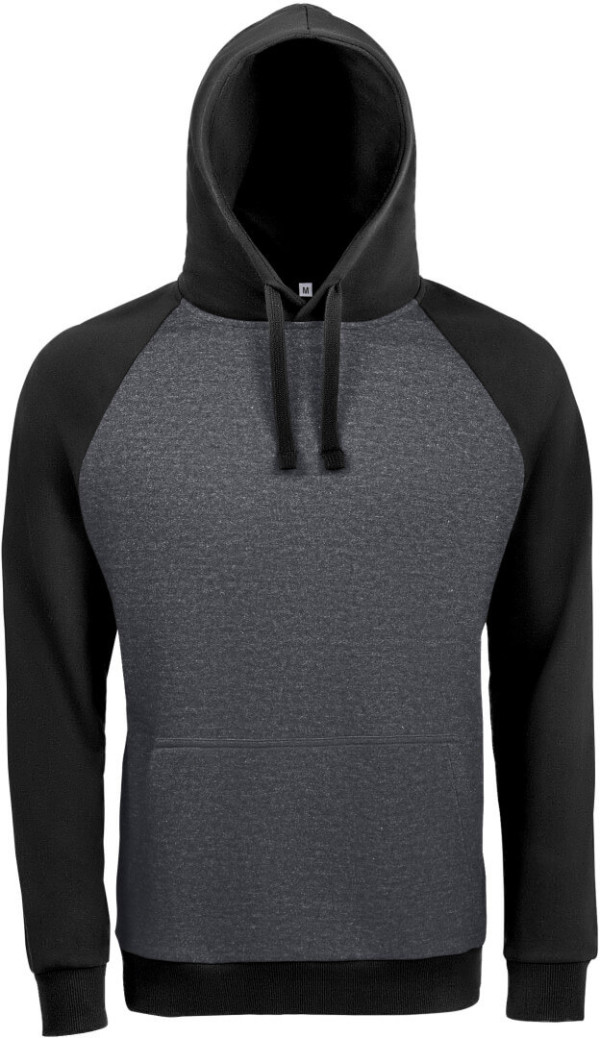 Unisex Raglan Kapuzensweater 2-farbig