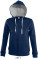 Damen Kontrast Kapuzen Sweatjacke - BA96BB63-C59A-4EAA-8399-F36B7BABC536 - variant CC 25471029001