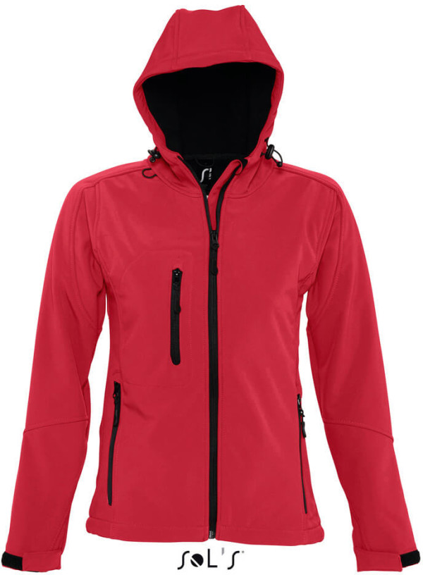 Damen Kapuzen 3-Lagen Softshell Jacke