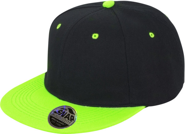 6 Panel Kontrast Flat Peak Kappe