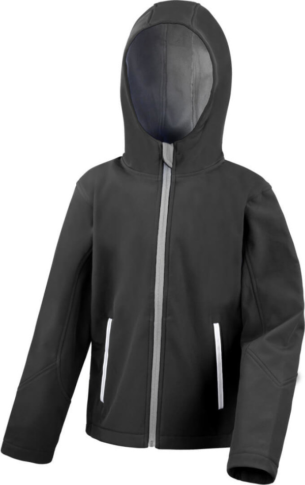 Kinder 3-Lagen Kapuzen Softshell Jacke