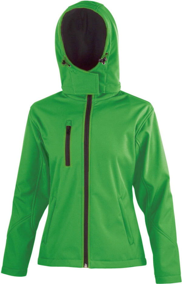 Damen 3-Lagen Softshell Kapuzen Jacke