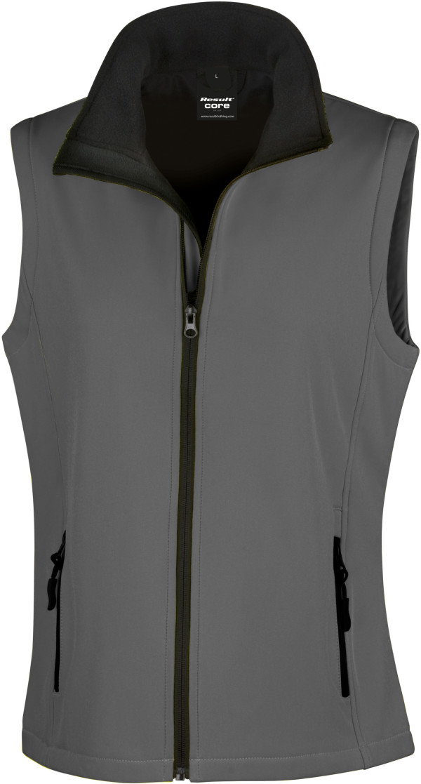2-Lagen Damen Softshell Gilet "Printable"