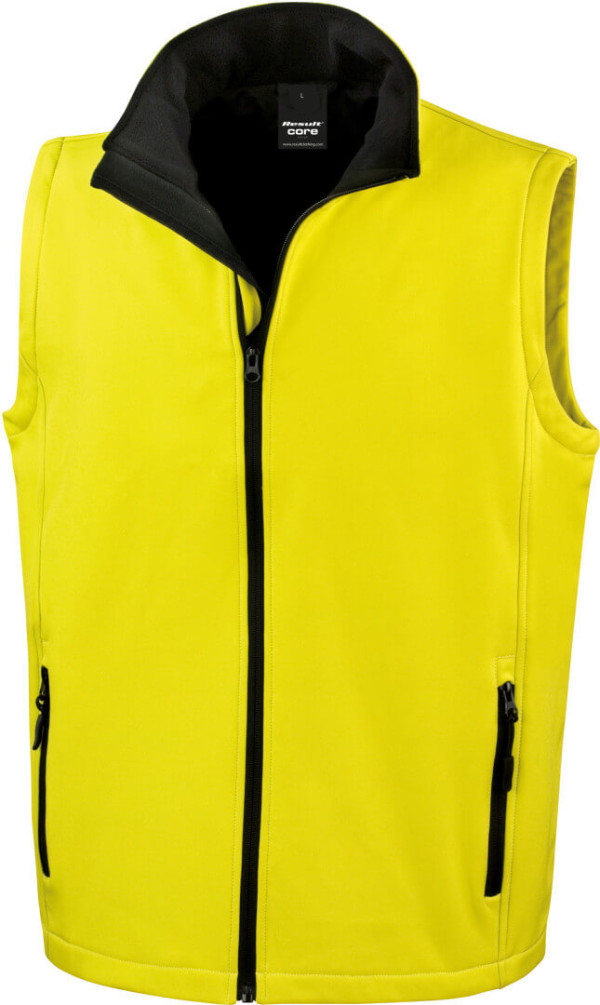 2-Lagen Herren Softshell Gilet"Printable"