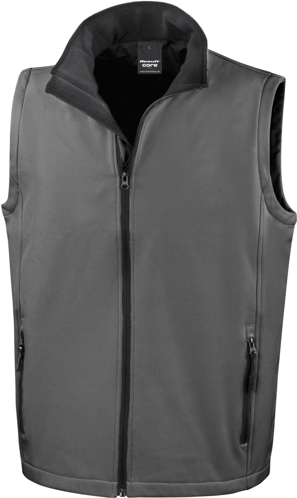 2-Lagen Herren Softshell Gilet"Printable"