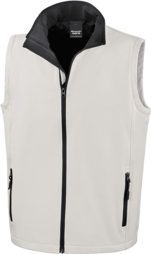 2-Lagen Herren Softshell Gilet"Printable"
