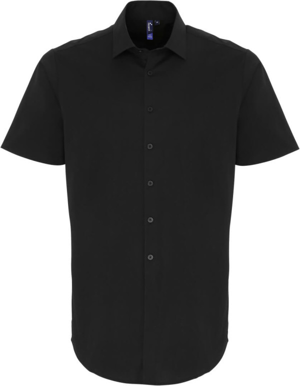 Popeline Stretch Hemd kurzarm