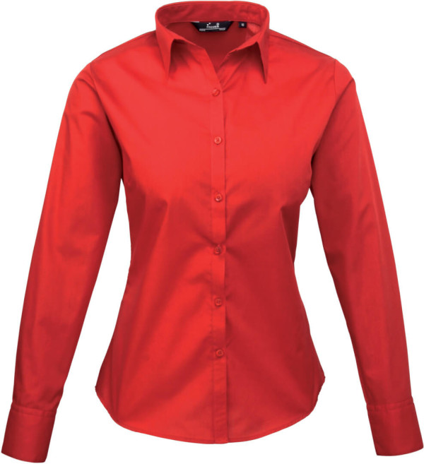 Popeline Bluse langarm