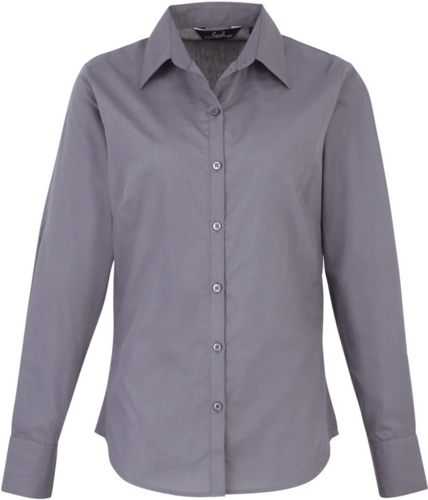 Popeline Bluse langarm