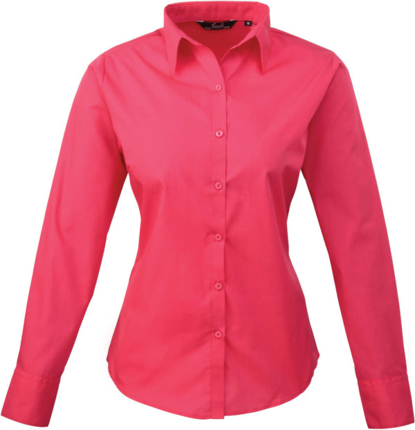 Popeline Bluse langarm
