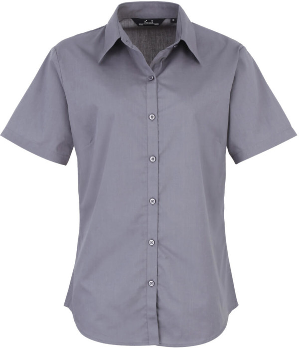 Popeline Bluse kurzarm