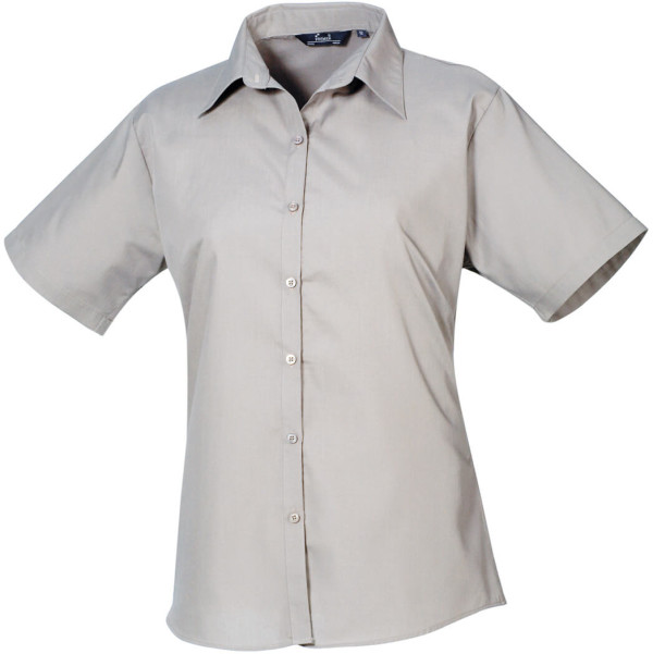 Popeline Bluse kurzarm