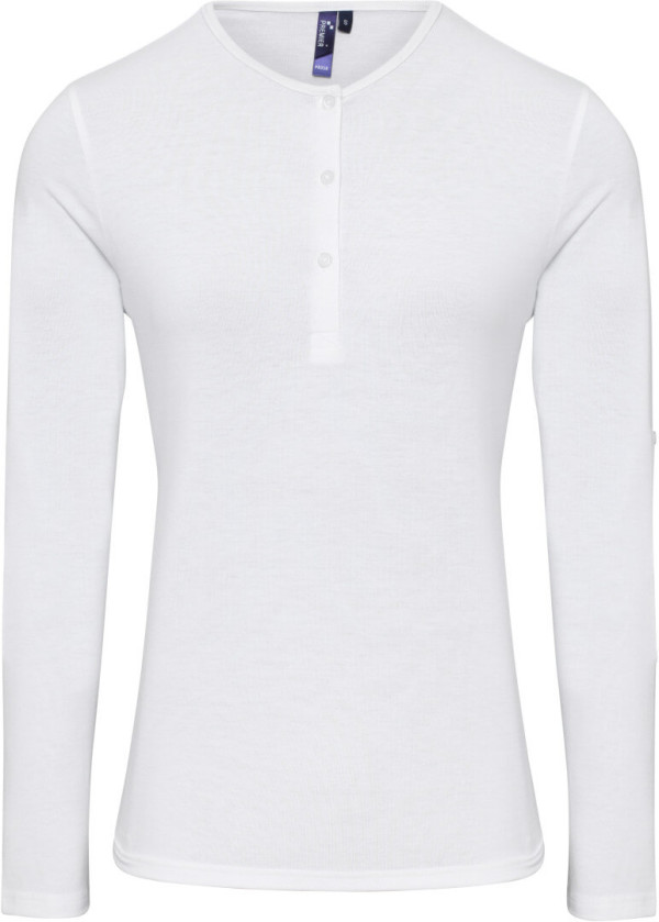 Damen Rollärmel T-Shirt langarm