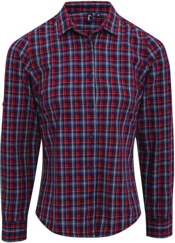 Popeline Bluse "Sidehill" langarm