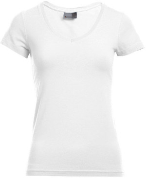 Damen Slim Fit V-Neck-T - Reklamnepredmety
