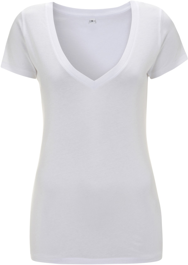 Damen Jersey V-Neck T-Shirt