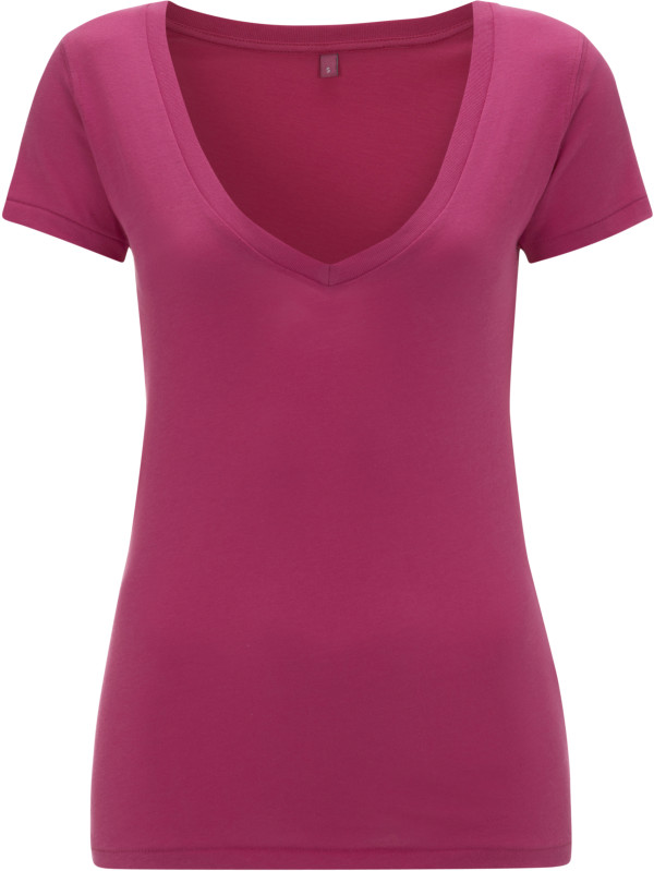 Damen Jersey V-Neck T-Shirt
