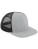 CB664 Original Flat Peak 6 Panel Trucker Cap - CB664_Grey_Black - variant Ls 1000294081