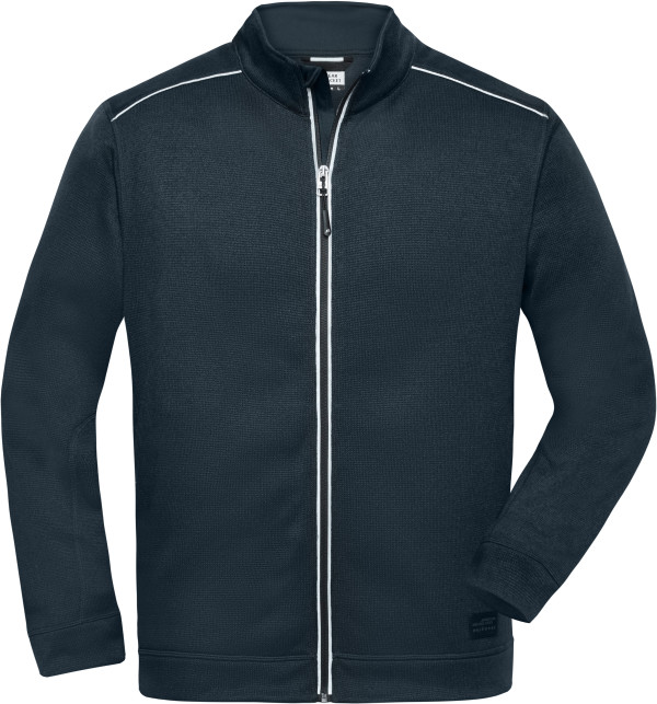 Herren Workwear Strickfleece Jacke -Solid-
