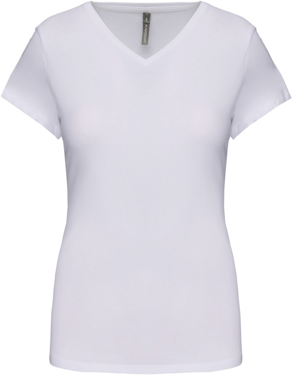 Damen V-Neck Stretch T-Shirt