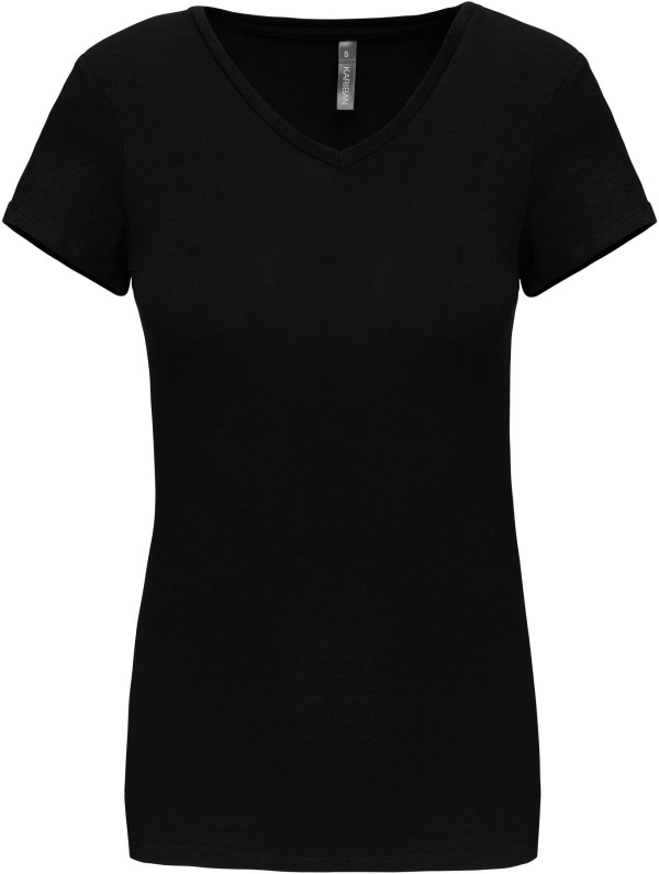 Damen V-Neck Stretch T-Shirt