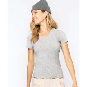 Damen V-Neck Stretch T-Shirt - Reklamnepredmety