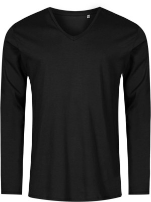 Herren X.O V-Neck T-Shirt langarm - Reklamnepredmety