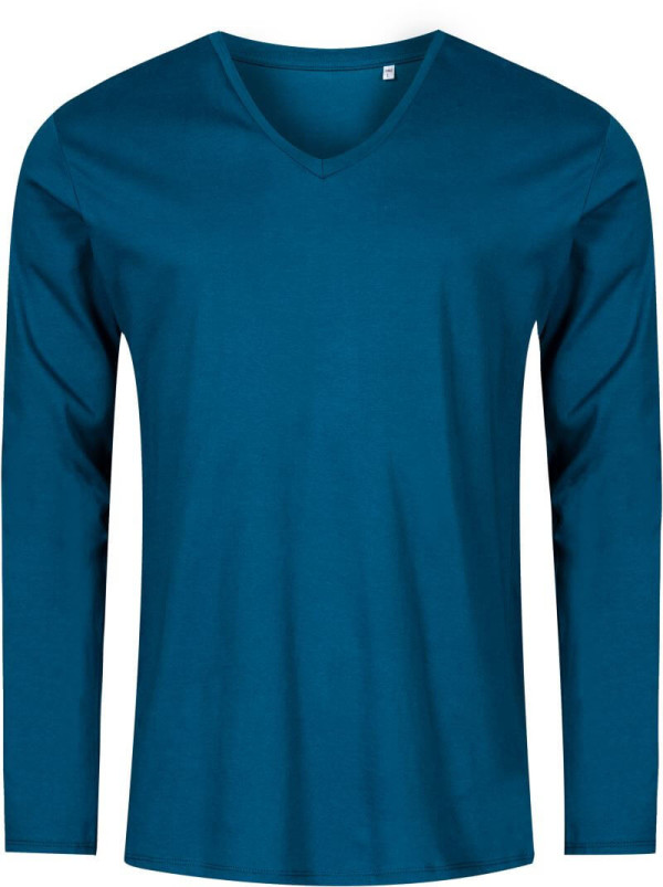 Herren X.O V-Neck T-Shirt langarm