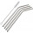 Four stainless steel straws