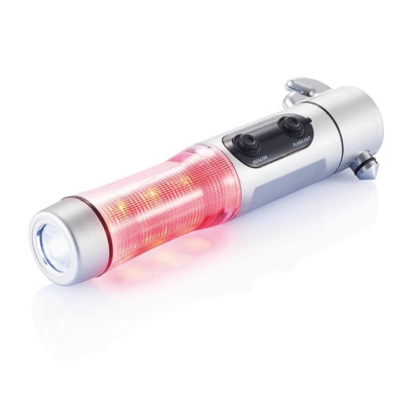 Emergency light with hammer