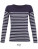 L03100 Women´s Long Sleeve Striped T-Shirt Matelot - L03100_French-Navy_White - variant Ls 1000302342