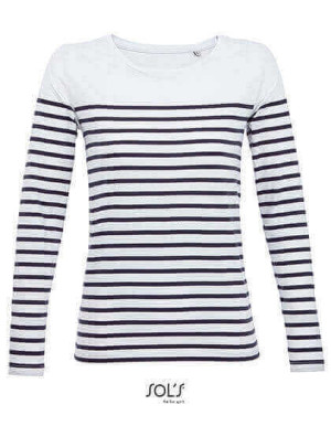 L03100 Women´s Long Sleeve Striped T-Shirt Matelot - Reklamnepredmety