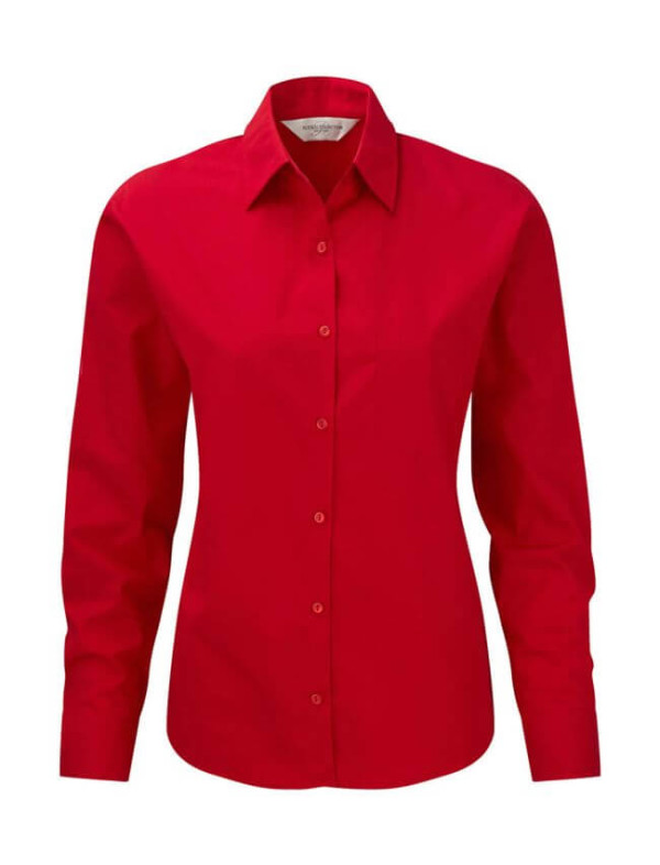 Baumwoll-Popelin Bluse LA